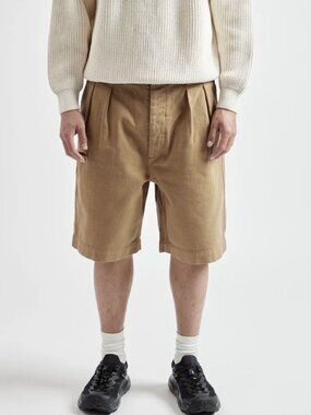 Sunflower Pleated Shorts - Khaki 50 Beige